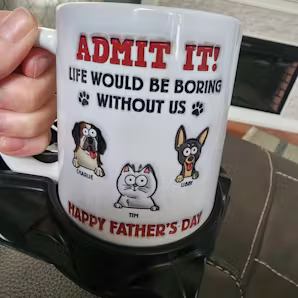 Life Would Be Boring Without Me - Dog Personalized Custom 3D Inflated Effect Printed Mug - Father's Day, Gift For Pet Owners, Pet Lovers photo review